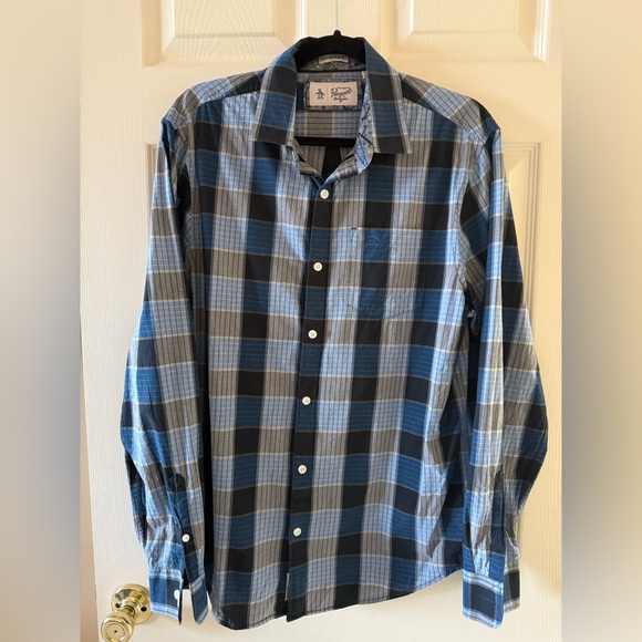 Original Penguin button down shirt • heritage slim fit • men’s large - Picture 1 of 6